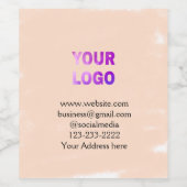 Einfache minimale Hinzufügen Ihres Logos/Designs h Weinetikett (Einzelnes Label)