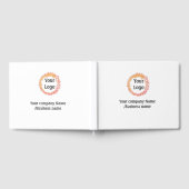 einfache minimale Hinzufügen Ihres Logos Gold Webs Gästebuch (Voll)