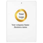 einfache minimale Hinzufügen Ihres Logos Gold Webs Klemmbrett (Rückseite)