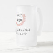 einfache minimale Hinzufügen Ihres Logos Gold Webs Mattglas Bierglas (VorderseiteRechts)