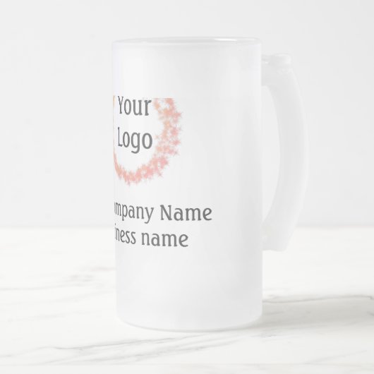 einfache minimale Hinzufügen Ihres Logos Gold Webs Mattglas Bierglas (VorderseiteRechts)