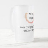 einfache minimale Hinzufügen Ihres Logos Gold Webs Mattglas Bierglas (Vorderseite Links)