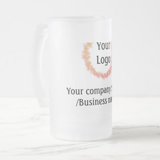 einfache minimale Hinzufügen Ihres Logos Gold Webs Mattglas Bierglas (Vorderseite Links)