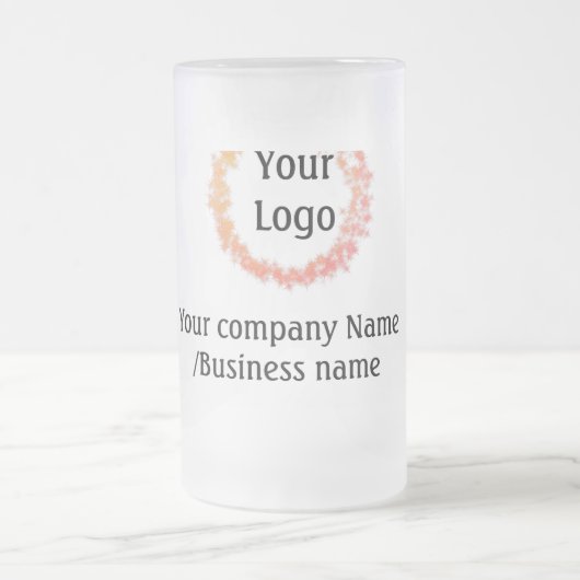 einfache minimale Hinzufügen Ihres Logos Gold Webs Mattglas Bierglas (Mittel)