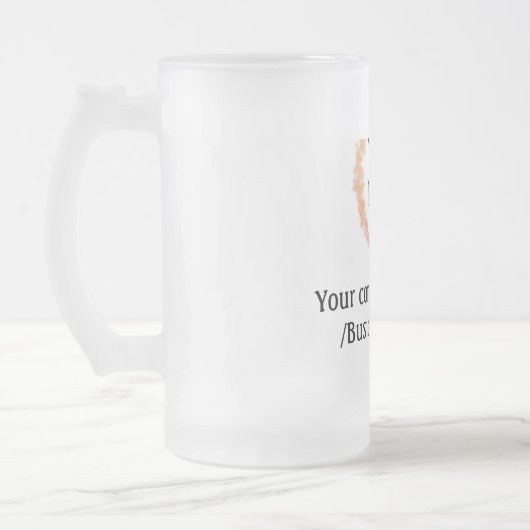 einfache minimale Hinzufügen Ihres Logos Gold Webs Mattglas Bierglas (Links)