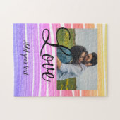 Einfache minimale Hinzufügen Ihres Namens Foto Aqu Puzzle (Horizontal)