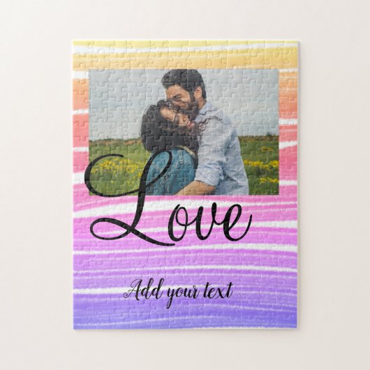 Einfache minimale Hinzufügen Ihres Namens Foto Aqu Puzzle (Vertikal)