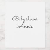 einfache minimale Hinzufügen Ihres Namens Text Bab Weinetikett (Einzelnes Label)