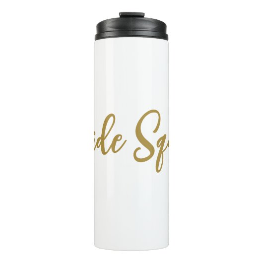 einfache minimale Hinzufügen Ihres Namens Text übe Thermosbecher (Vorderseite)