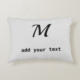 Einfache minimale Hinzufügen Ihres Text Monogram F Dekokissen