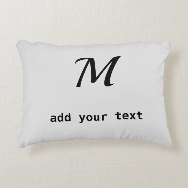 Einfache minimale Hinzufügen Ihres Text Monogram F Dekokissen (Vorderseite)
