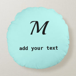 Einfache minimale Hinzufügen Ihres Text Monogram F Rundes Kissen