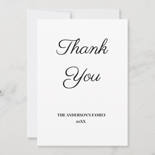 einfache minimale Hinzufügen Ihres Textes Dankesch (Vorderseite)