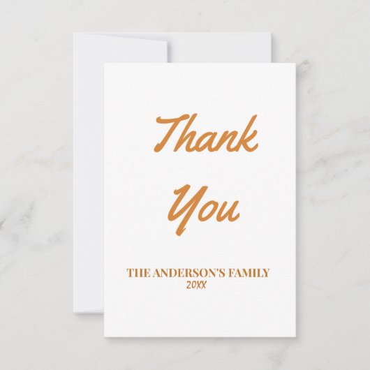 einfache minimale Hinzufügen Ihres Textes Dankesch Dankeskarte (Vorderseite)