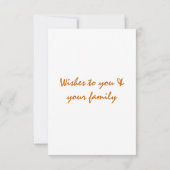 einfache minimale Hinzufügen Ihres Textes Dankesch Dankeskarte (Rückseite)