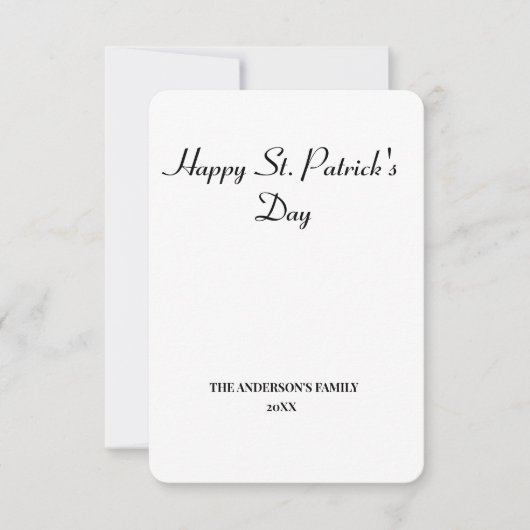 Einfache minimale Hinzufügen Ihres Textes st. patr (Vorderseite)