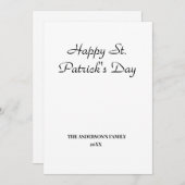 Einfache minimale Hinzufügen Ihres Textes st. patr (Vorne/Hinten)