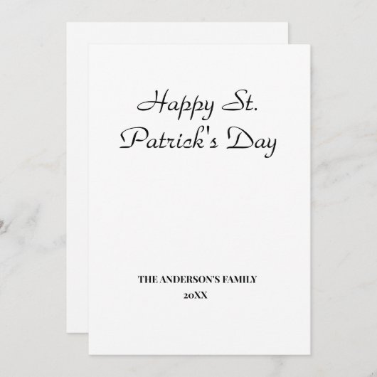 Einfache minimale Hinzufügen Ihres Textes st. patr (Vorne/Hinten)