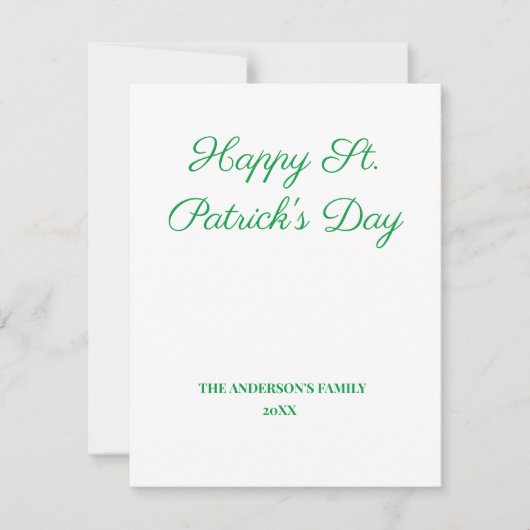 Einfache minimale Hinzufügen Ihres Textes st. patr (Vorderseite)