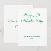 Einfache minimale Hinzufügen Ihres Textes st. patr (Vorne/Hinten)