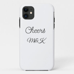 Einfache minimale Hinzufügen Name Prost Paar Name Case-Mate iPhone Hülle
