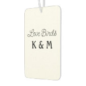 einfache minimale hinzufügen Name Text Liebe Vögel Autolufterfrischer (Links)