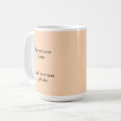 einfache minimale Hinzufügen von Logo-Text Details Kaffeetasse (Vorderseite Links)