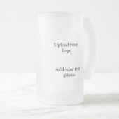 einfache minimale Hinzufügen von Logo-Text Details Mattglas Bierglas (VorderseiteRechts)
