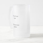 einfache minimale Hinzufügen von Logo-Text Details Mattglas Bierglas (Vorderseite Links)