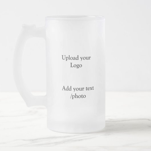 einfache minimale Hinzufügen von Logo-Text Details Mattglas Bierglas (Links)