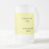 einfache minimale Hinzufügen von Logo-Text Details Mattglas Bierglas (VorderseiteRechts)