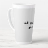 einfache minimale Hinzufügen von Logo-Text Details Milchtasse (Linke Ecke)