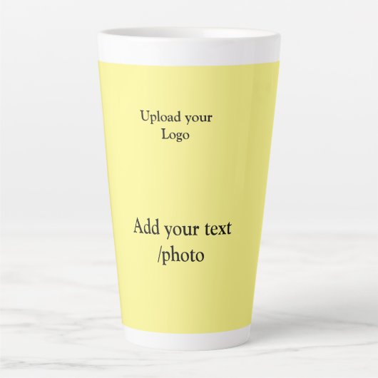 einfache minimale Hinzufügen von Logo-Text Details Milchtasse (Vorderseite)