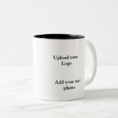 einfache minimale Hinzufügen von Logo-Text Details Zweifarbige Tasse (VorderseiteRechts)