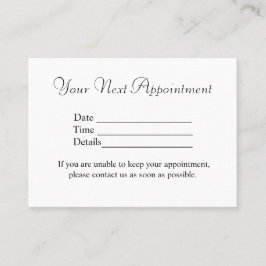 Einfache minimale Hinzufügen von Namensfotos Terminkarte