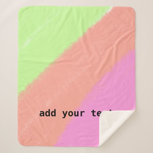 Einfache minimale Hinzufügung des Text-Monogramm-F Sherpadecke (Vorderseite)