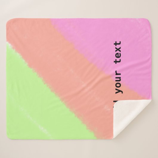 Einfache minimale Hinzufügung des Text-Monogramm-F Sherpadecke (Vorderseite (Horizontal))