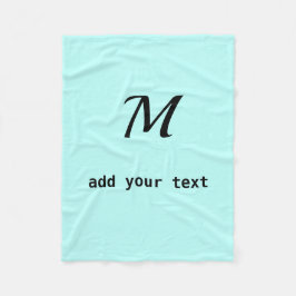 Einfache minimale Hinzufügung Ihres Text Monogramm Fleecedecke