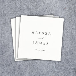 Einfache minimale Hochzeit Serviette