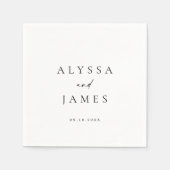 Einfache minimale Hochzeit Serviette (Vorderseite)