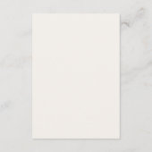Einfache minimale Hochzeitsfeier Begleitkarte (Rückseite)