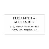 Einfache minimale Hochzeitsfeier Rücksendeadresse Gummistempel (Prägung)