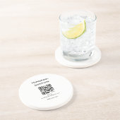 Einfache minimale Hochzeitsgeschenke QR-Code Getränkeuntersetzer (Seite)