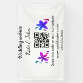 Einfache minimale Hochzeitswebsite Q R Code hinzuf Banner (Vertikal)