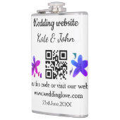 Einfache minimale Hochzeitswebsite Q R Code hinzuf Flachmann (Links)