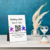 Einfache minimale Hochzeitswebsite Q R Code hinzuf Fotoplatte (Seite)