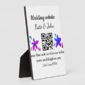 Einfache minimale Hochzeitswebsite Q R Code hinzuf Fotoplatte (Seite)