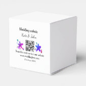 Einfache minimale Hochzeitswebsite Q R Code hinzuf Geschenkschachtel (Rückseite)