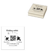 Einfache minimale Hochzeitswebsite Q R Code hinzuf Gummistempel (Stempel)