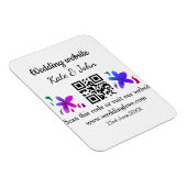 Einfache minimale Hochzeitswebsite Q R Code hinzuf Magnet (Rechte Seite)